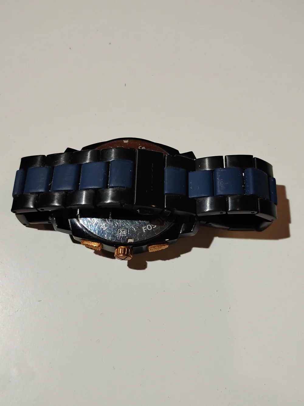 Pre-owned Fossil Black/Blue 